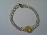 Crystal with a hint of Yellow Spiraled Bracelet $5